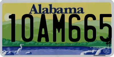 AL license plate 10AM665
