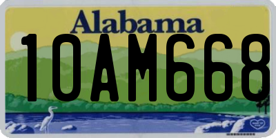 AL license plate 10AM668