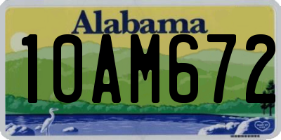 AL license plate 10AM672