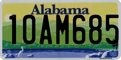 AL license plate 10AM685