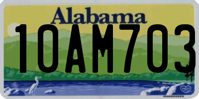 AL license plate 10AM703