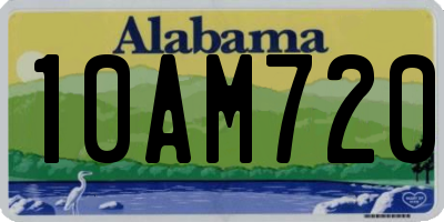 AL license plate 10AM720