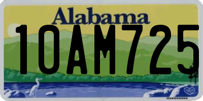 AL license plate 10AM725