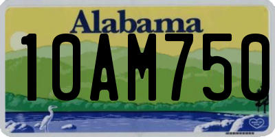 AL license plate 10AM750