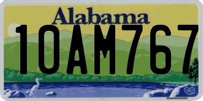 AL license plate 10AM767