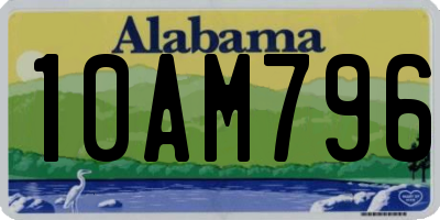 AL license plate 10AM796
