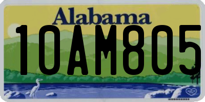 AL license plate 10AM805