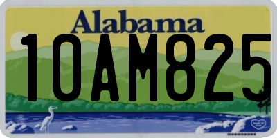 AL license plate 10AM825