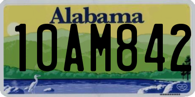 AL license plate 10AM842
