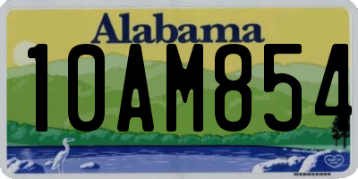 AL license plate 10AM854