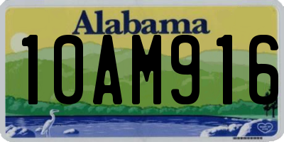 AL license plate 10AM916