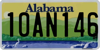 AL license plate 10AN146