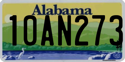 AL license plate 10AN273
