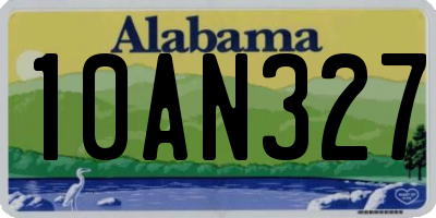 AL license plate 10AN327