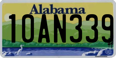 AL license plate 10AN339