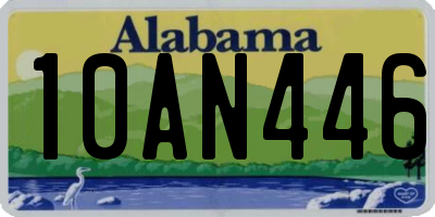 AL license plate 10AN446