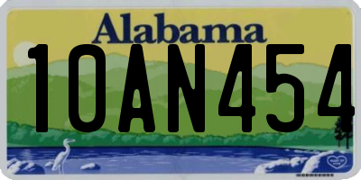 AL license plate 10AN454