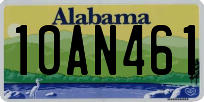 AL license plate 10AN461