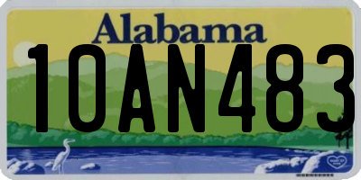 AL license plate 10AN483