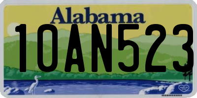 AL license plate 10AN523