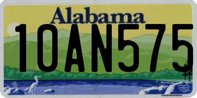 AL license plate 10AN575