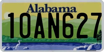 AL license plate 10AN627