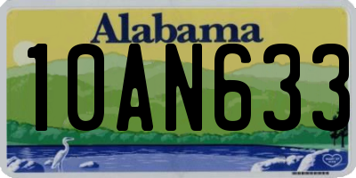AL license plate 10AN633