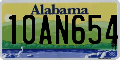 AL license plate 10AN654