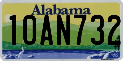 AL license plate 10AN732
