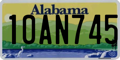 AL license plate 10AN745