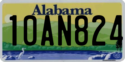 AL license plate 10AN824
