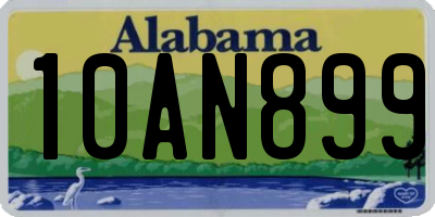 AL license plate 10AN899