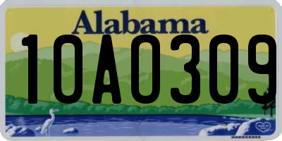 AL license plate 10AO309