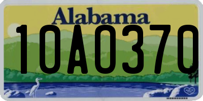 AL license plate 10AO370
