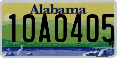 AL license plate 10AO405