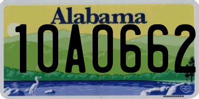 AL license plate 10AO662