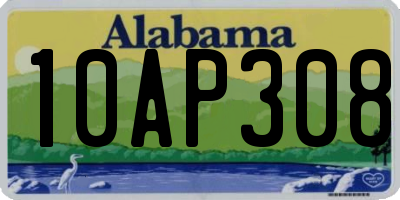 AL license plate 10AP308