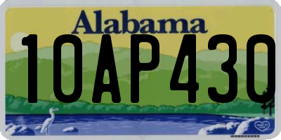 AL license plate 10AP430