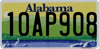 AL license plate 10AP908