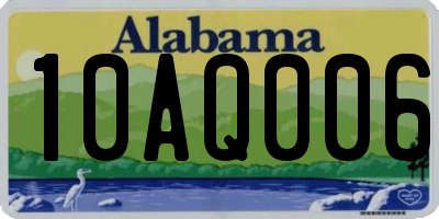 AL license plate 10AQ006