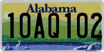 AL license plate 10AQ102