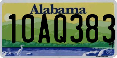 AL license plate 10AQ383