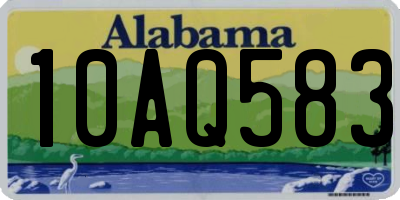AL license plate 10AQ583