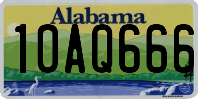 AL license plate 10AQ666