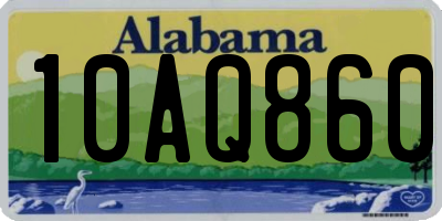 AL license plate 10AQ860