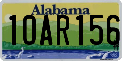AL license plate 10AR156