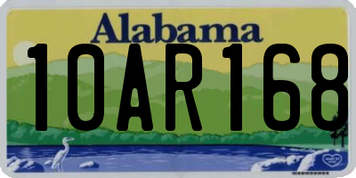 AL license plate 10AR168