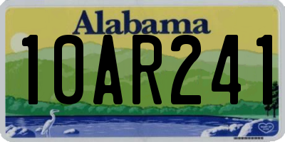 AL license plate 10AR241