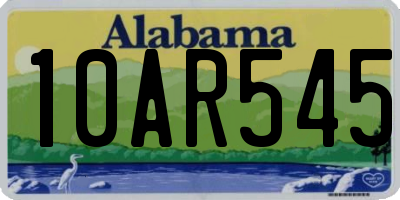 AL license plate 10AR545