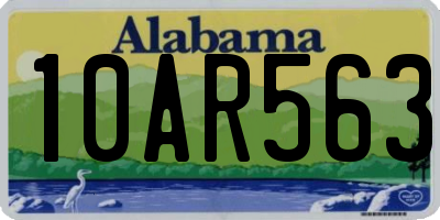 AL license plate 10AR563